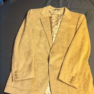 Vintage Tan Suede Blazer-Made in France